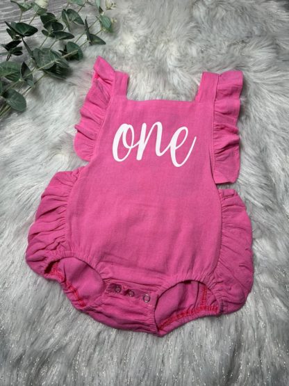 First Birthday One Baby Romper