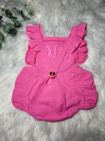 First Birthday One Baby Romper Full Rear