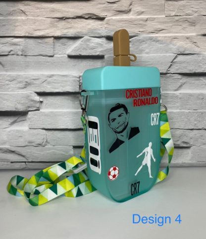 Kids Ice Lolly Popsicle Water Bottle - Ronaldo - Design 4