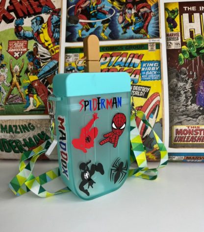 Kids Ice Lolly Popsicle Water Bottle - Spiderman - Design 7