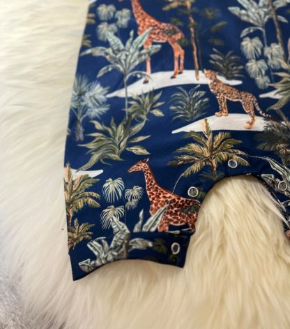 Safari Animal Romper Blue Leg