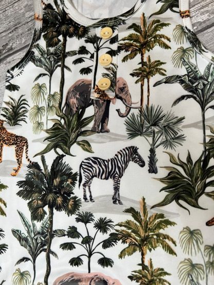 Safari Animal Romper Close Up