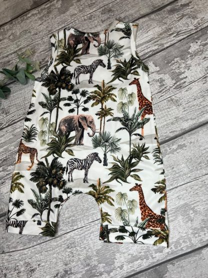 Safari Animal Romper Rear