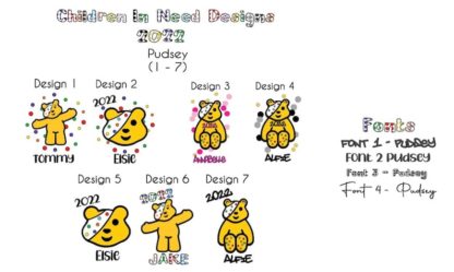 Children In Need T-Shirt Pudsey Designs