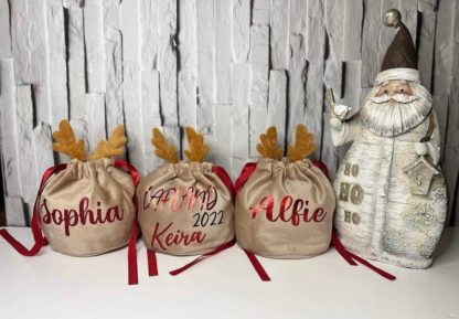 Lapland Reveal Reindeer Gift Bag Personalised Names