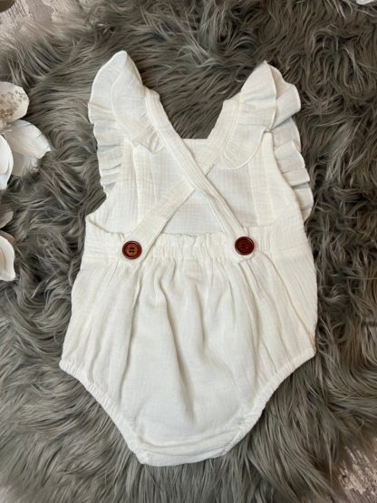 Personalised First Birthday Baby Romper White