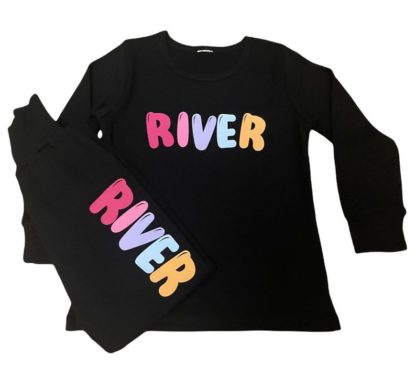 Personalised Girls Tracksuit - Rainbow