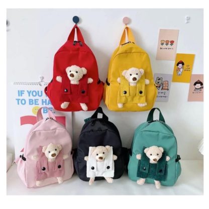 Personalised Teddy Bear School Backpack - Colour Options